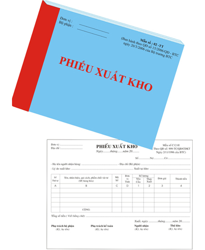 Phiếu xuất kho – nhập kho 2 liên